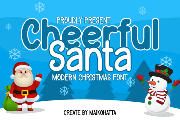 Cheerful Santa: A Modern Script Font for Editorial Christmas Spirit