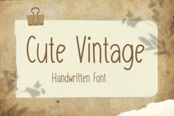 Cute Vintage Font: A Friendly Handwritten Display Typeface