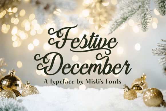 Festive December: A Premium Script Font for Holiday Web Design