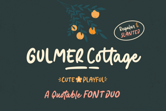 Gulmer Cottage Duo: A Charming Script Font for Small Business Branding