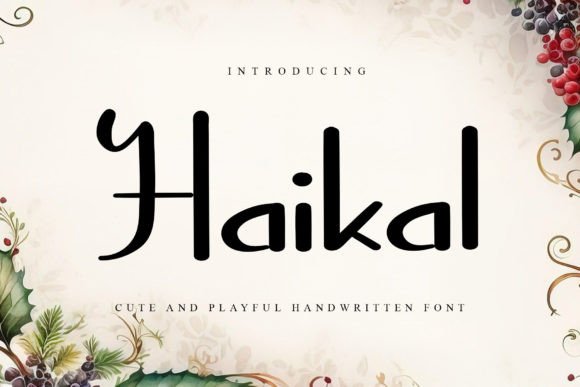 Haikal: A Refined Handwritten Font for Thoughtful Branding