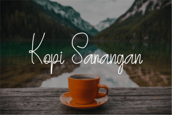 Kopi Sarangan: A Handwritten Font for Editorial Elegance