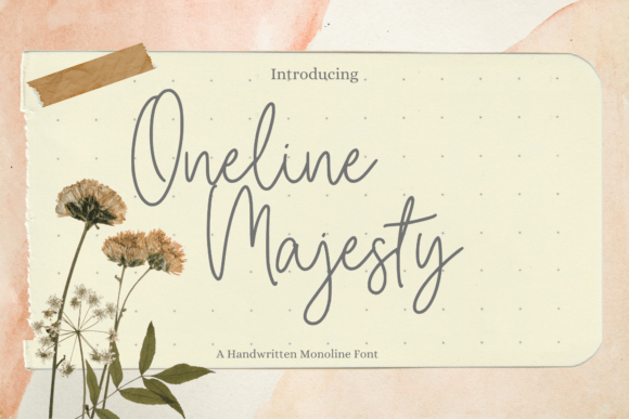 Oneline Majesty: A Premium Script Font for Polished Branding