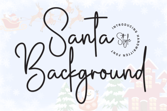 Santa Background: A Festive Script Font for Digital Brand Moments