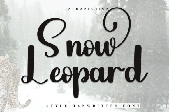 Snow Leopard Font: Festive Script for Handmade Labels & Holiday Designs